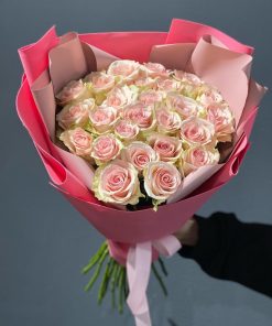 25 Pink Roses Bouqet