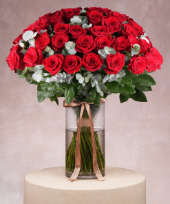 51 Red Roses Vase